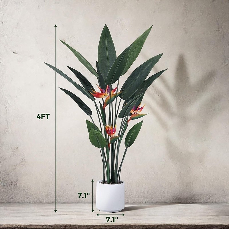 Artificial Bird of Paradise Plant Decorative Faux Tree Indoor Outdoor Home Decor