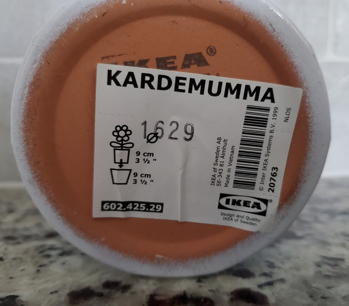 IKEA FEJKA Artificial Potted Plant + IKEA Kardemumma White Ceramic Pot 3.5″x3.5″