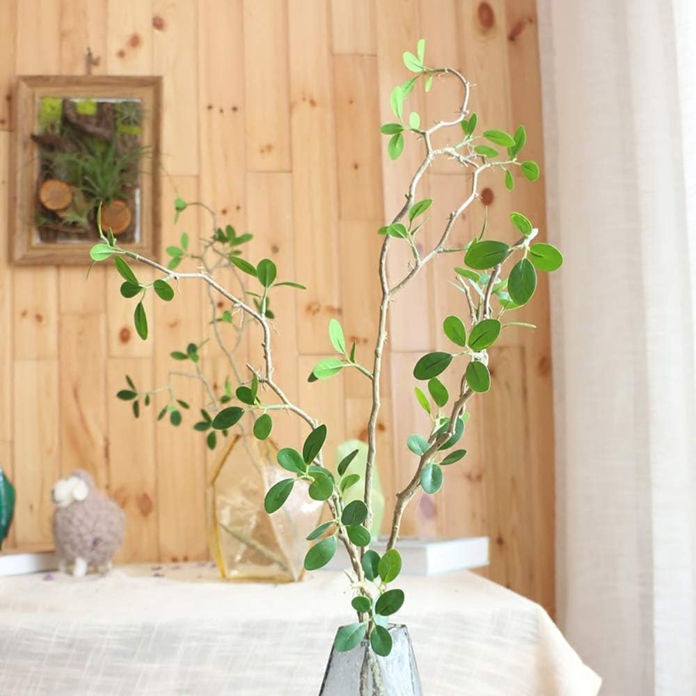 43″ Artificial Greenery Stems Plants Faux Leaf Green Eucalytus Branches Ficus Tw