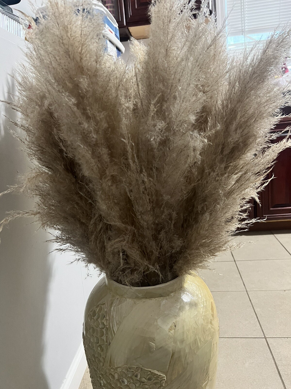 Floor Vase With Pampas Grass