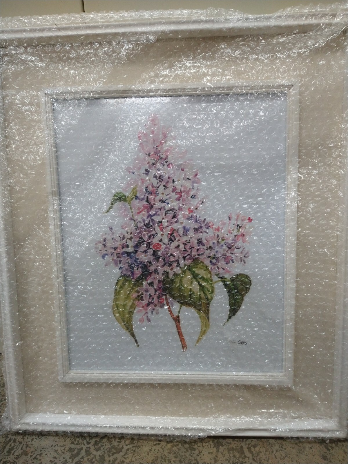 RAZ Imports Homestead 20.5-inch Lilac Framed Print, Decor for Your Home