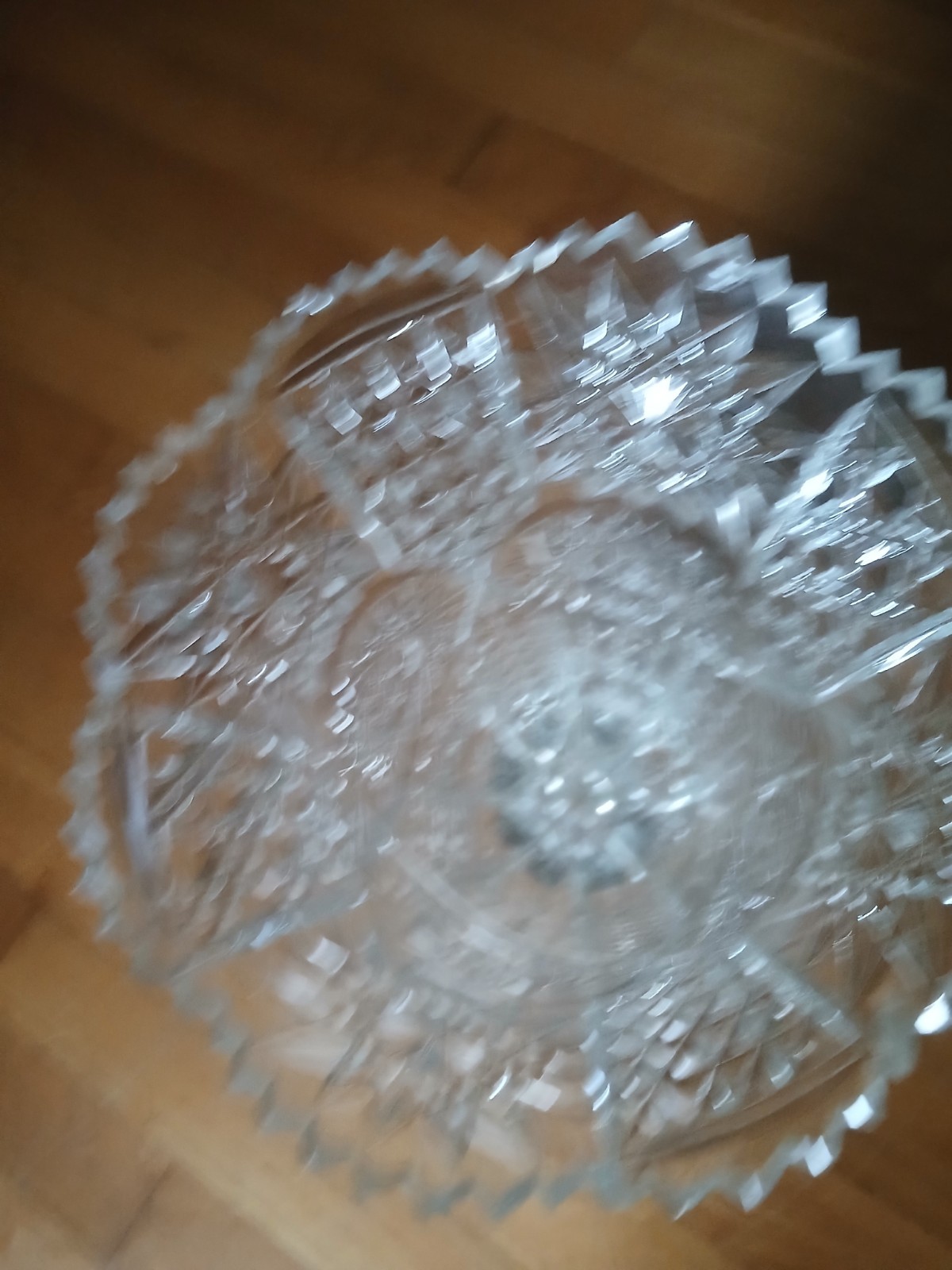 led crystal vase heavy no flaws mint condition