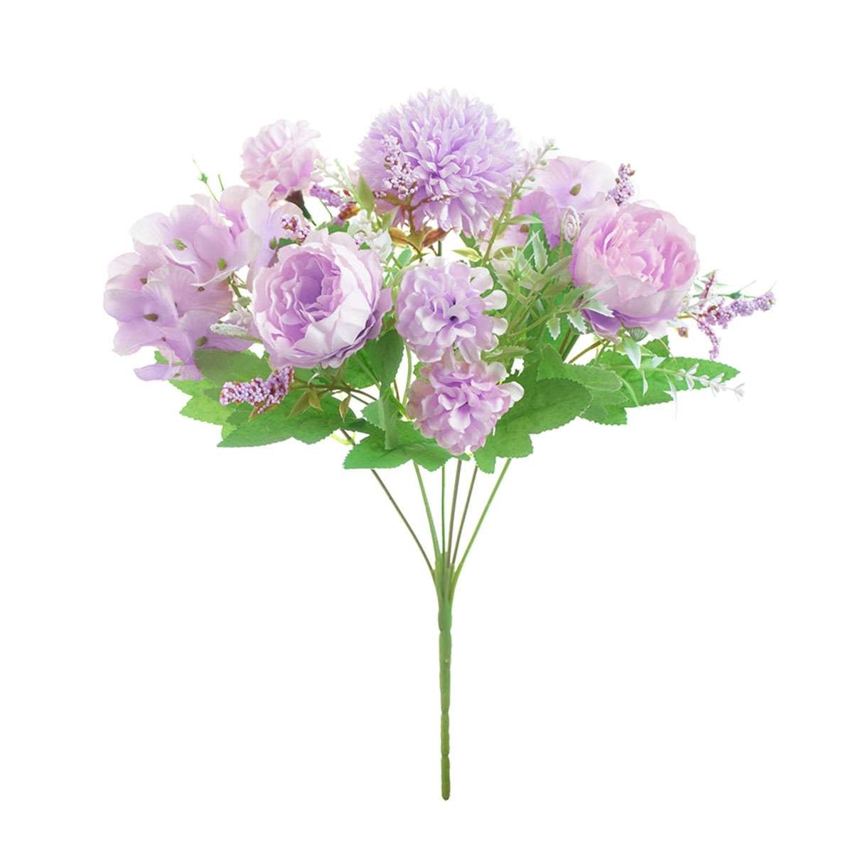 4pcs Silk Peony Artificial Hydrangea Flowers Bouquet Party Wedding Home Decor