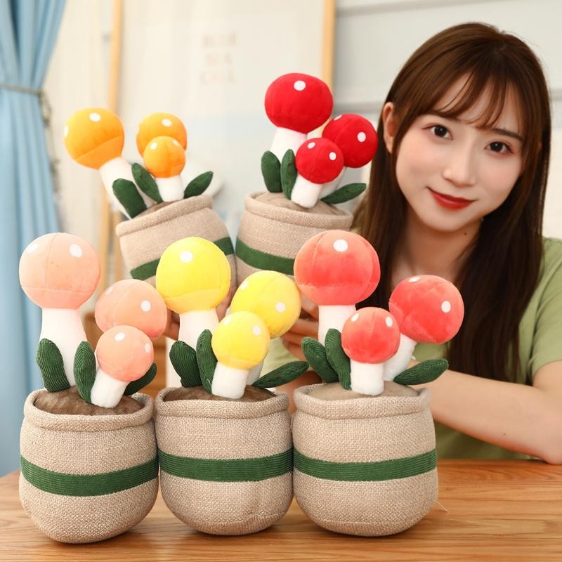 30cm Artificial Flower Plush Toy Green Plants Bloom Cactus Sunflower Cactus Soft