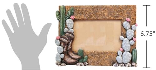 4×6 Western Boots and Cactus Picture Frame – Western Home Decor Items –