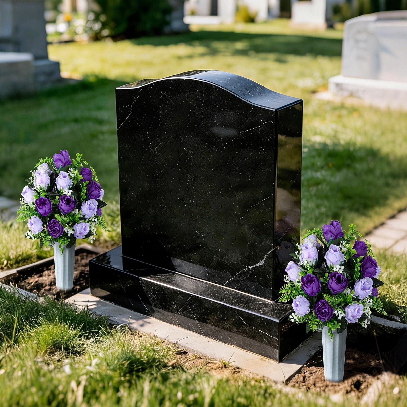 Artificial Cemetery Flowers for Grave Decorations, Artificial Memorial Roses …