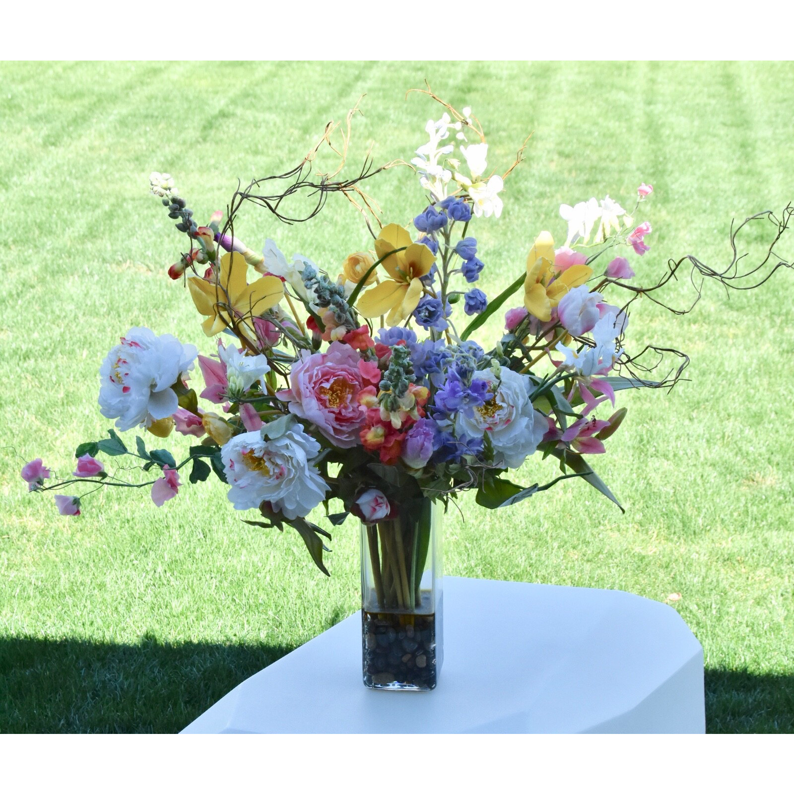 Artificial Colorful Silk Spring Floral Bouquet Centerpiece Arrangement 32″