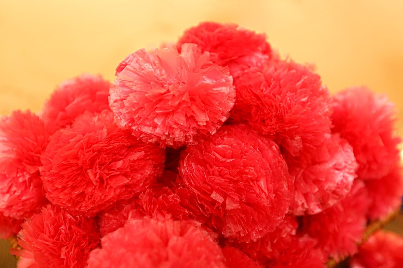 150 pc Artificial Marigold Flowers for Diwali Decorations, Day of The Dead, D…