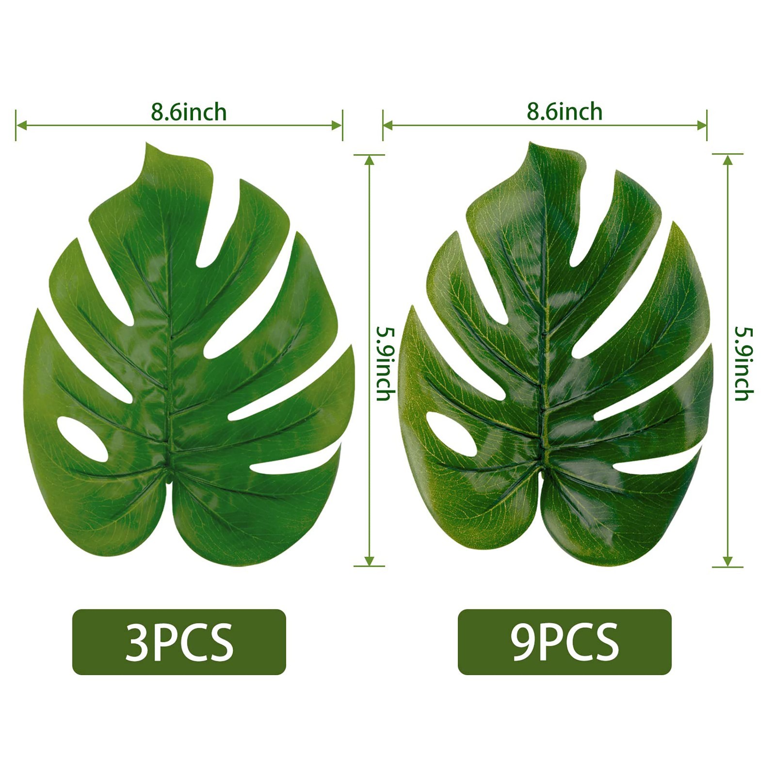 Toopify 19″ Artificial Monstera Plant, Fake Plants for Indoor Outdoor Decor