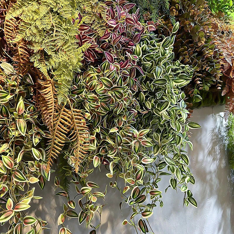 75Cm Long Artificial Vines Leaves Fake Hanging Plants Silk Tree Leafs Green
