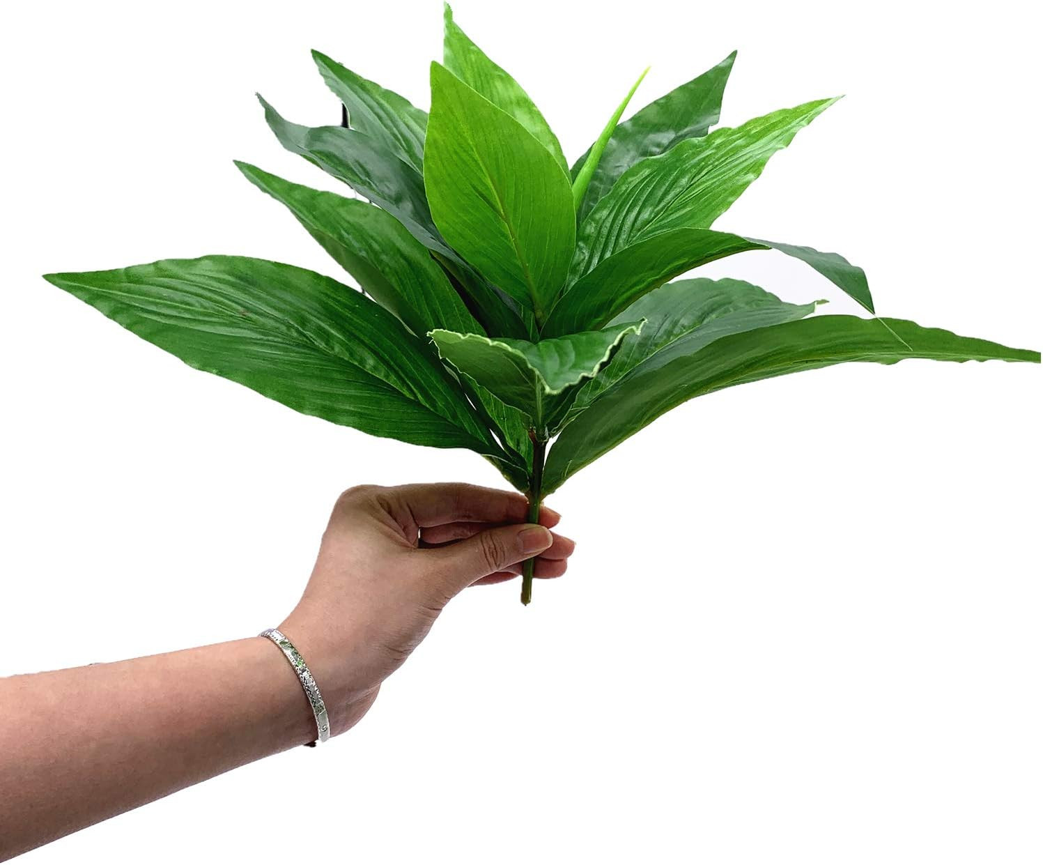 CATTREE Artificial Plants Outdoor Decor, Fake Plant Shrubs Faux Grass Plastic Le
