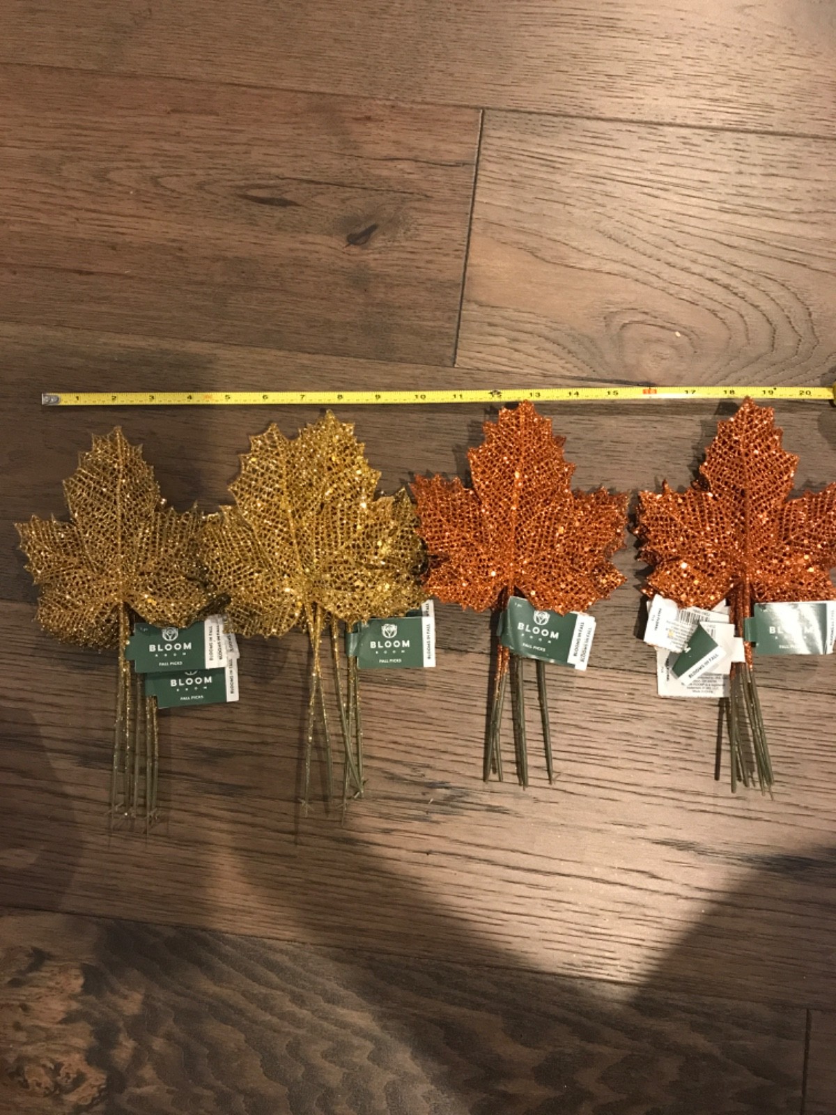 New Bloom Room Fall Floral Pick Leaves. 20 pieces