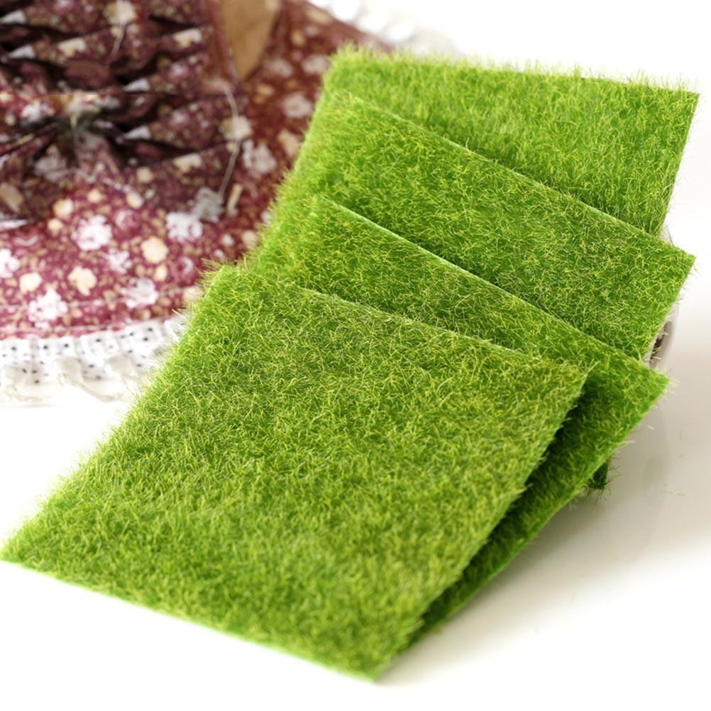 6 Pcs DIY Creative Simulation Lawn Moss Artificial Grass for Garden 15 x 15 cm