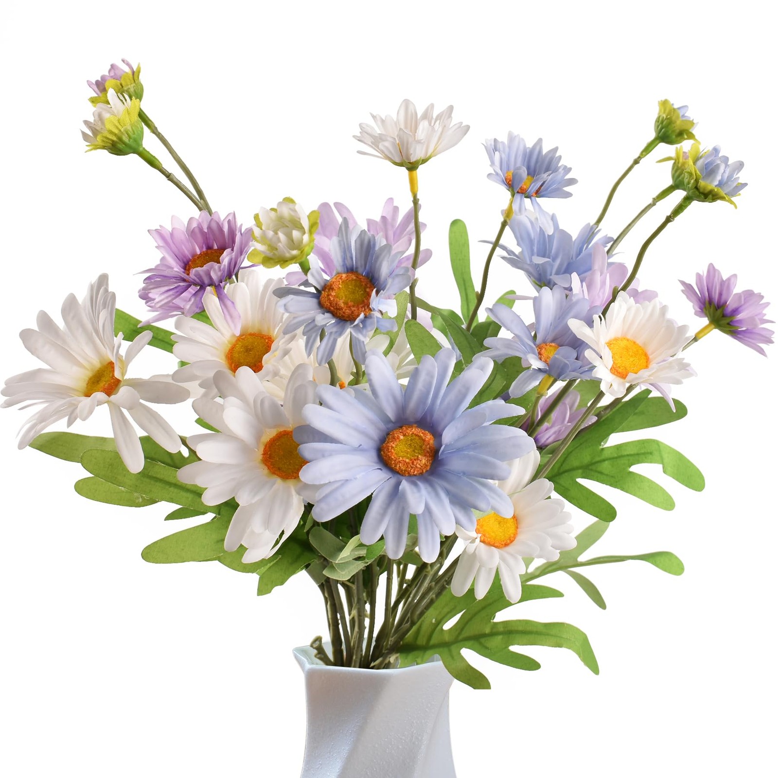 Artificial Wildflowers 6PCS, Artificial Daisy Flowers Silk Daisies Bouquet Fa…