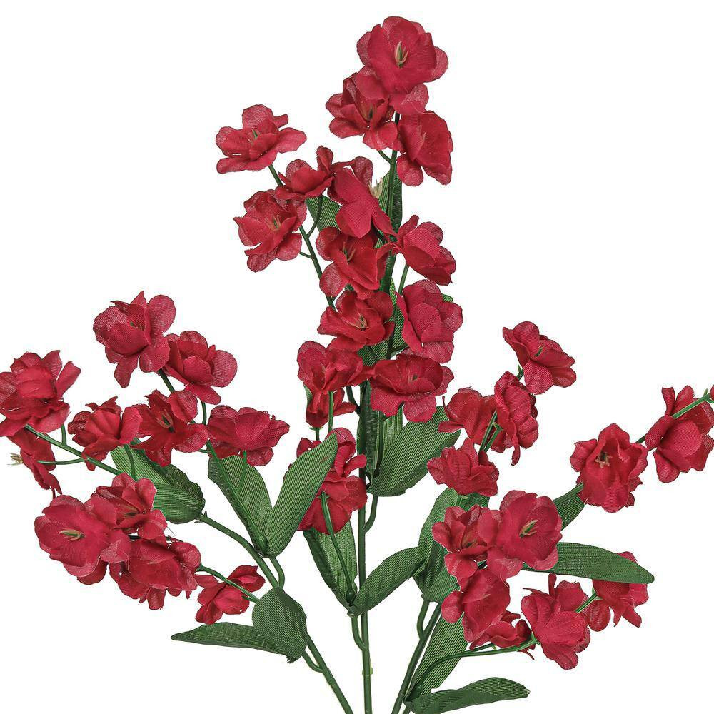 18 In. Burgundy Red Artificial Baby’S Breath Gypsophila Flower Stem Spray (Set o