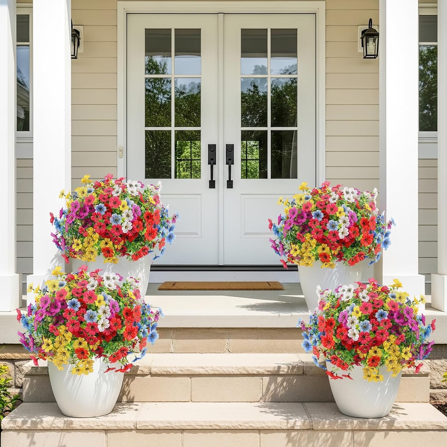 Low-Maintenance 12pc Artificial Daisy Bundle – Ideal for Porch & Garden Decor