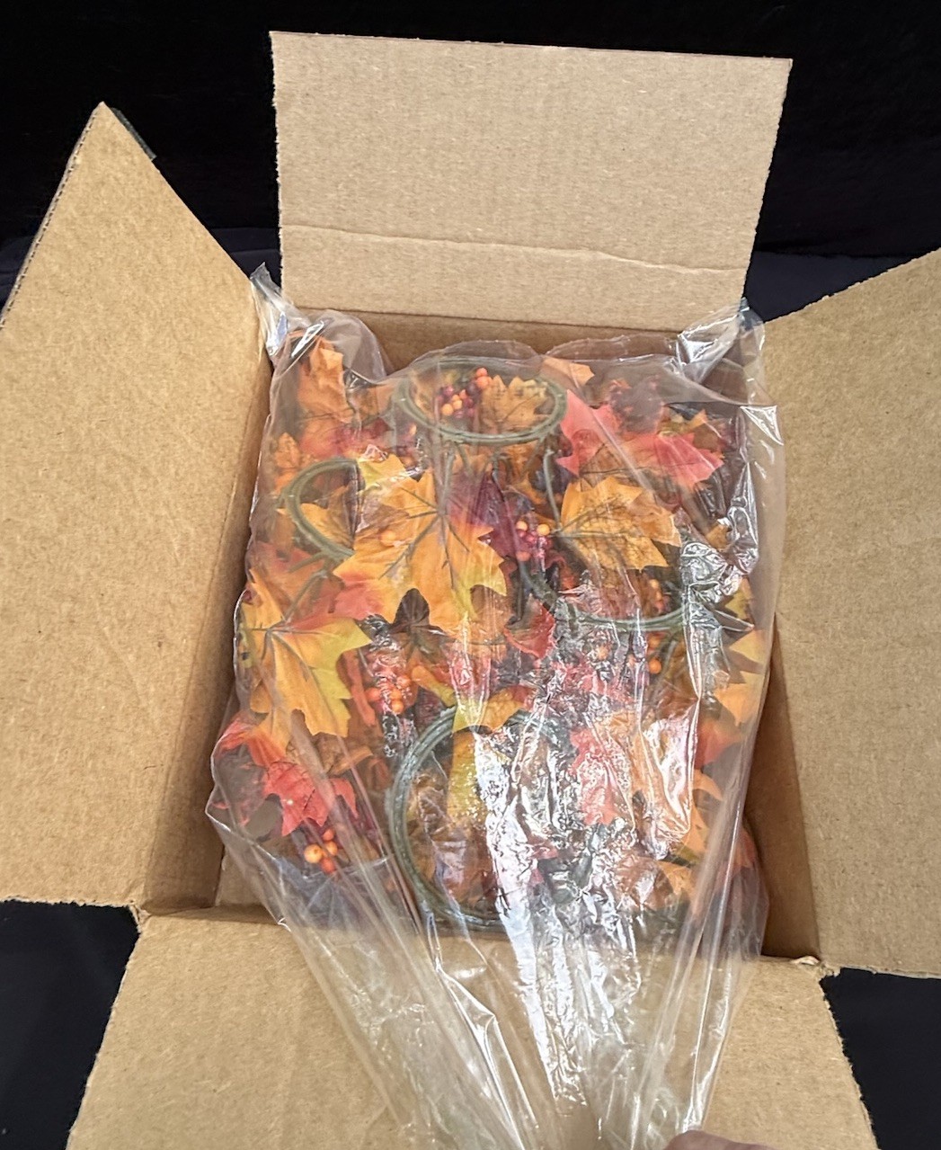 Factory Direct Craft Thanksgiving Fall Set Of 4 Candle Rings Brand New!