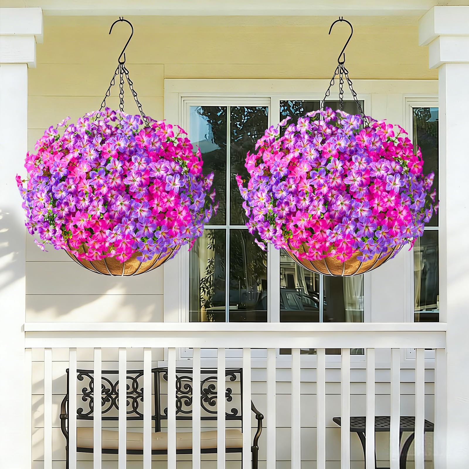 12 Bundles Look Real Artificial Flowers for Outdoors, Realistic Fake Outdoor …