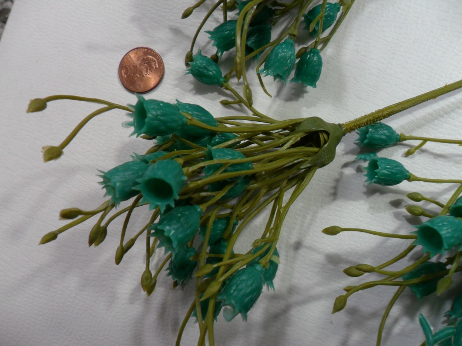 Vintage Plastic Bell Flower Bunches – Turquoise