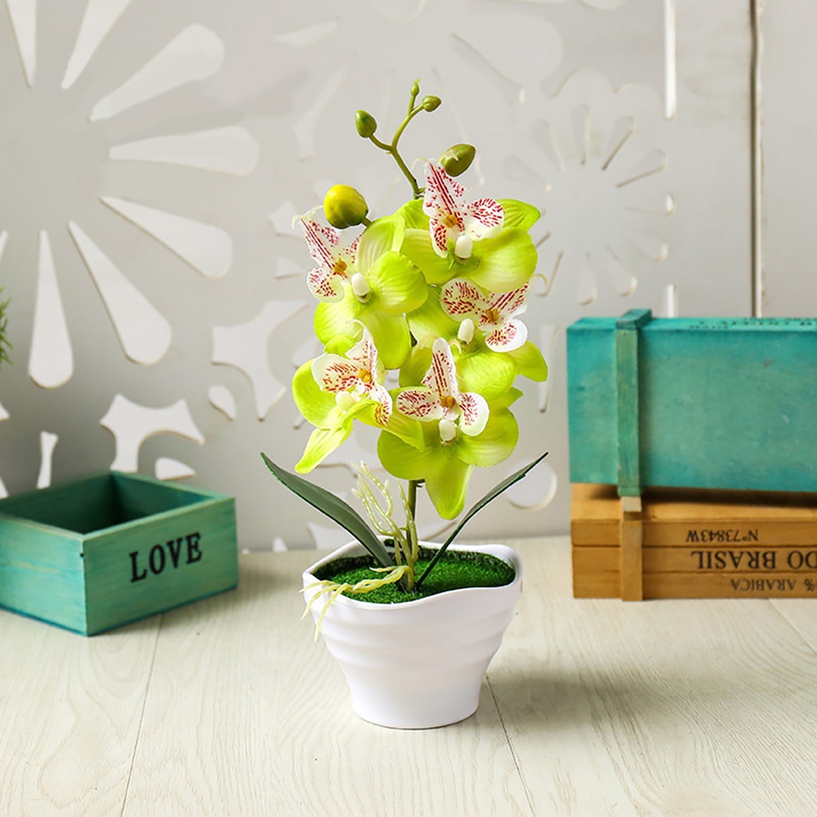 Silk Artificial Fake Orchid Flower Potted Plant Bonsai Party/Garden/Home Decor