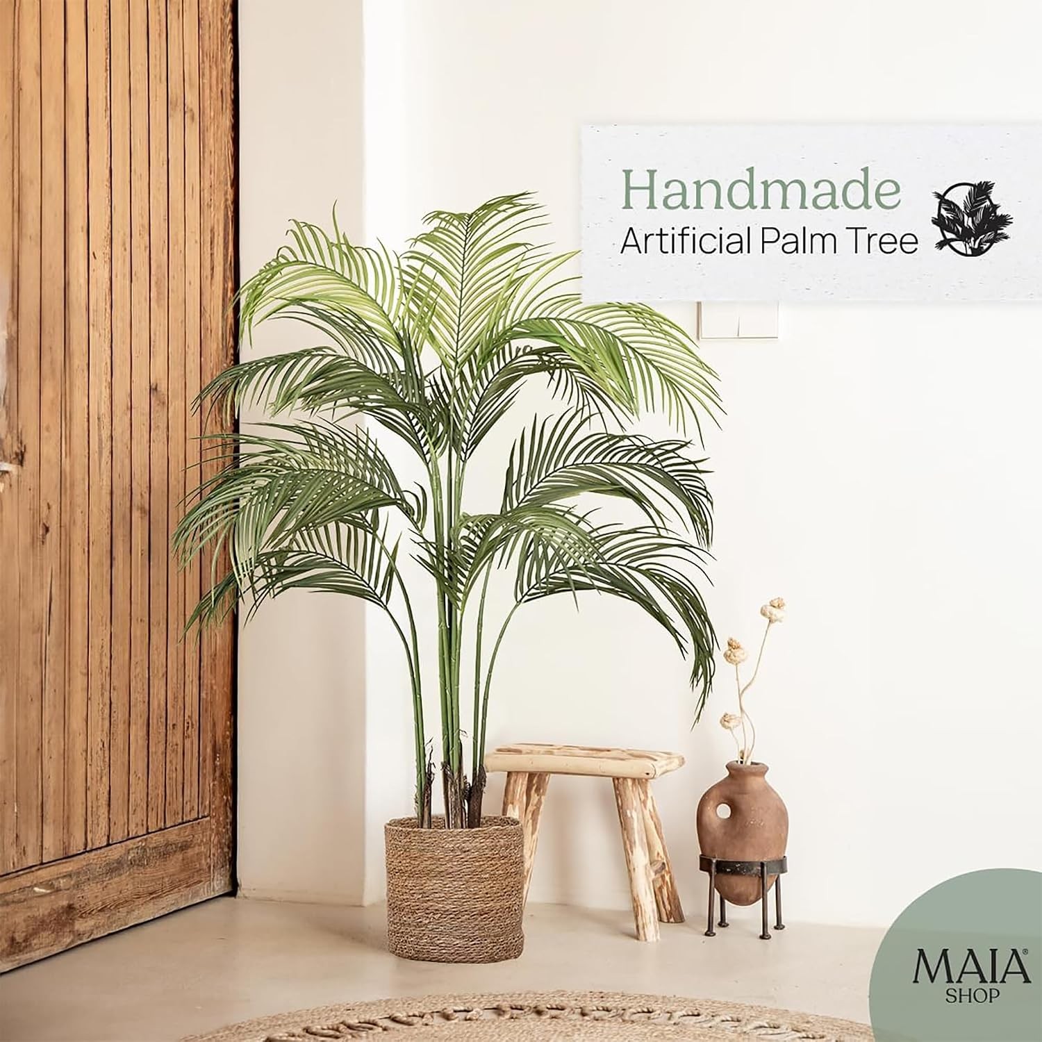 5ft 11in Artificial Palm Tree Plant for House, Apartment or Office – Realistic