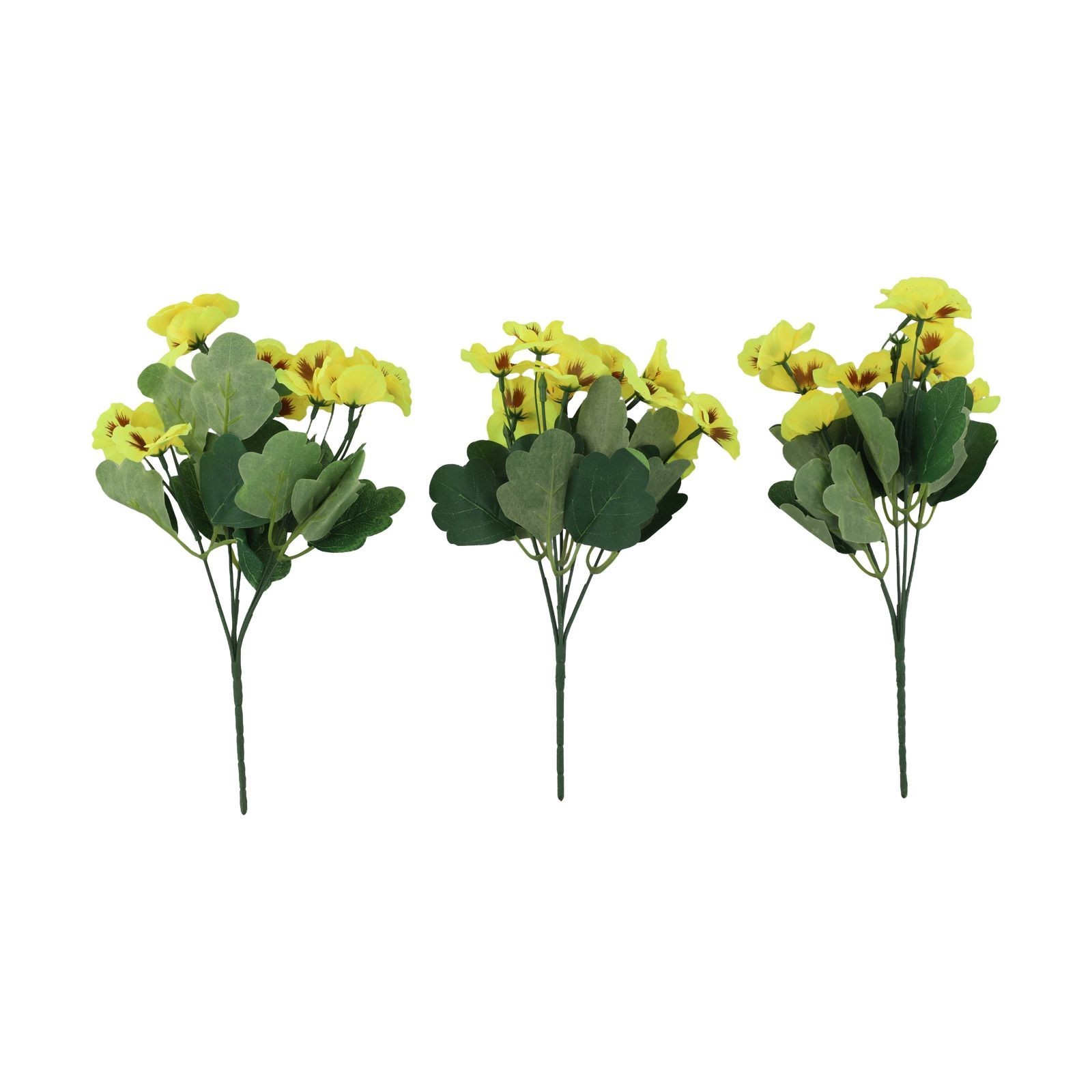 Artificial Pansy Flowers 3pcs for Vibrant For Indoor and Outdoor Decor
