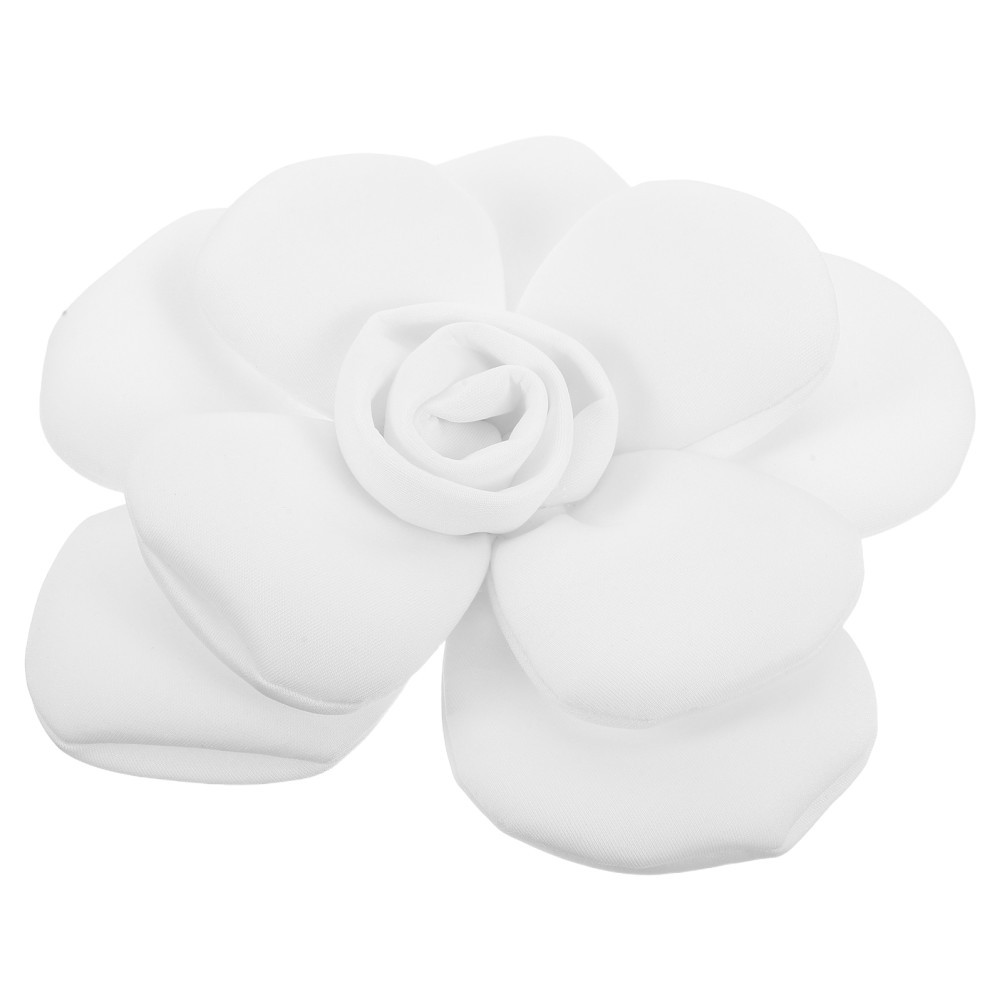 Fabric Three-dimensional Flowers Camellia for Craft Chunky Hair Clip
