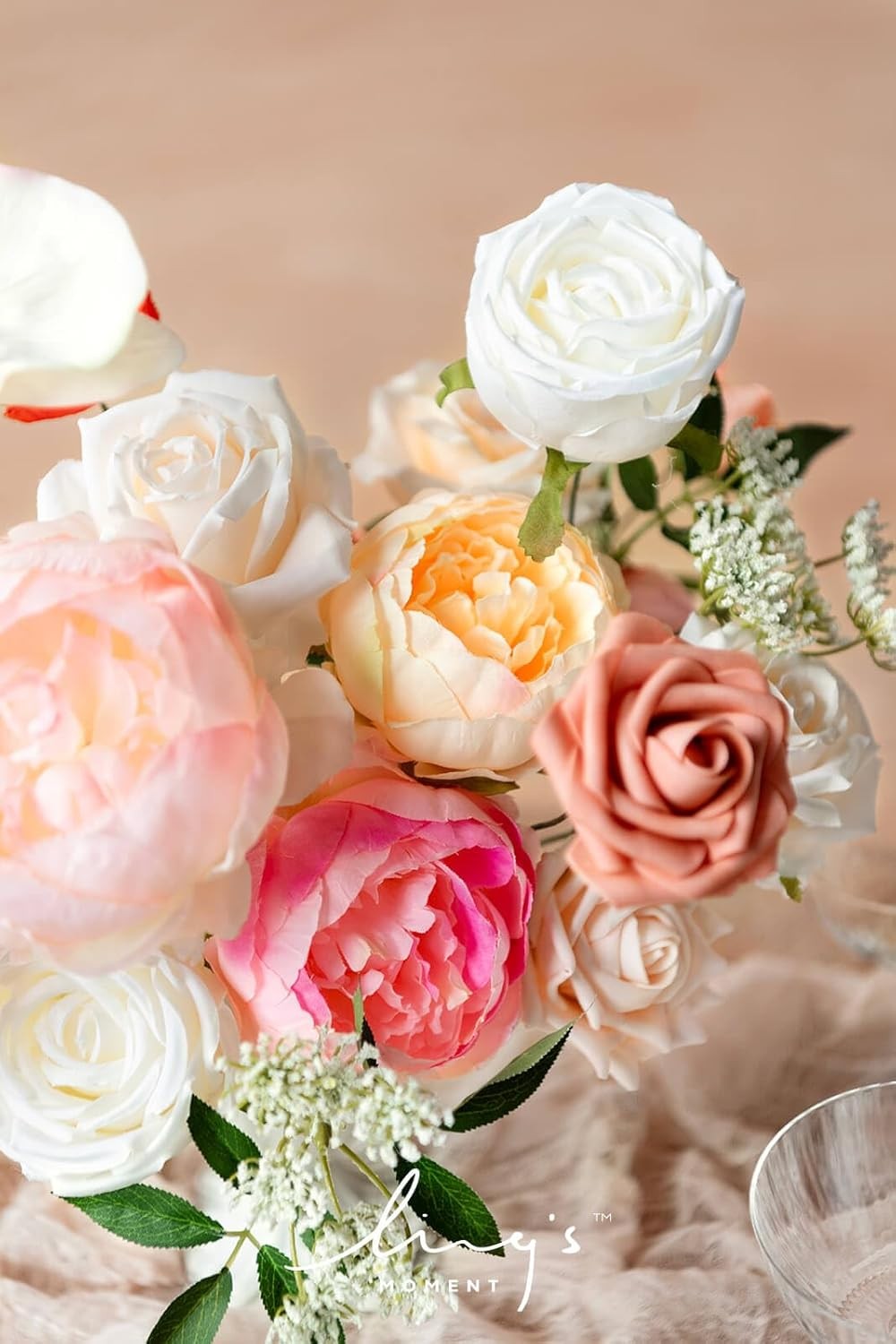 Artificial Flower Box Set Aromatic Coral DIY Wedding Bouquet Centerpieces