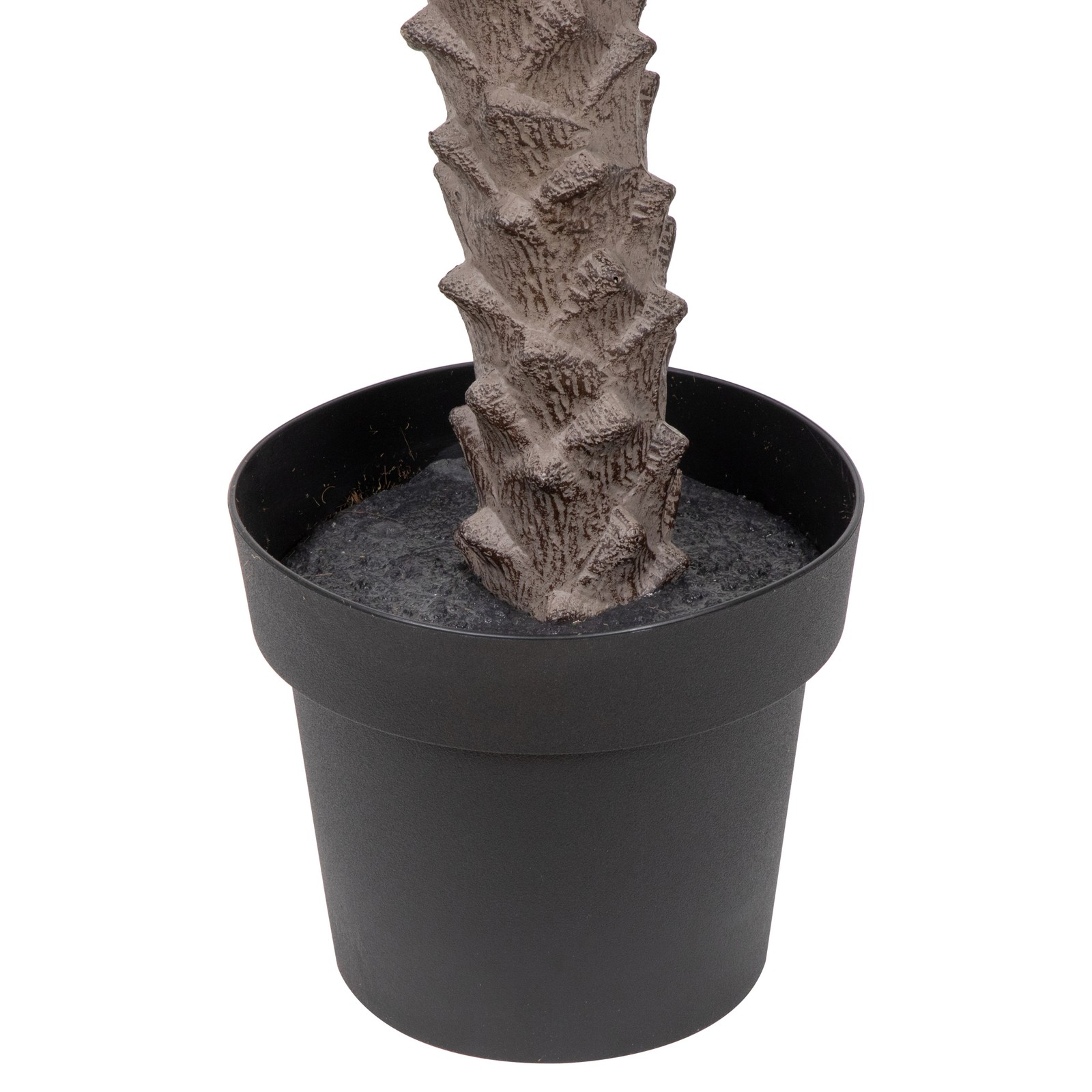 Northlight 7.25 Potted Artificial Green and Brown Phoenix Palm Tree