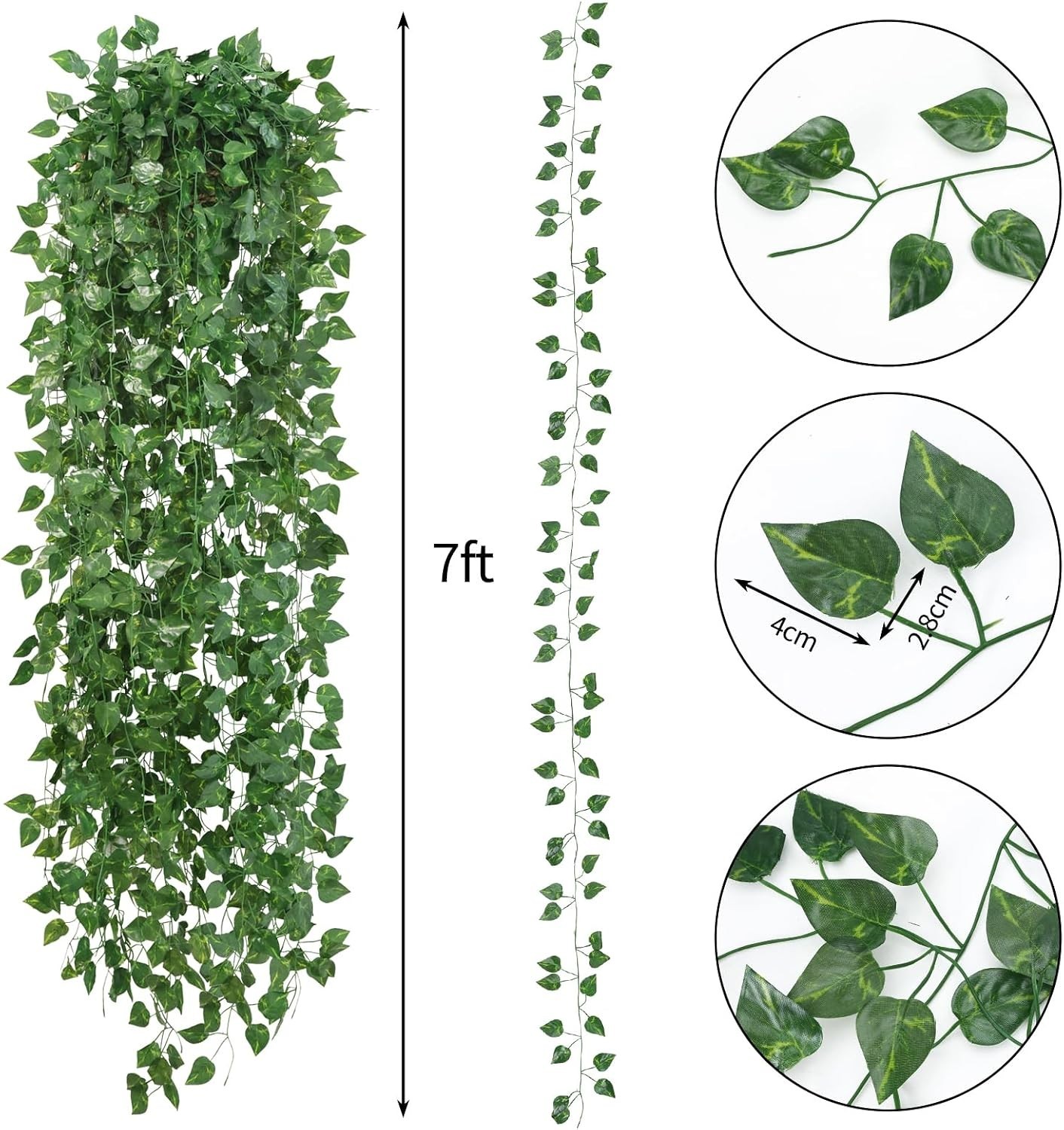 Vibrant 14 Piece Artificial Ivy Vines – 101ft Backdrop for Parties & Weddings