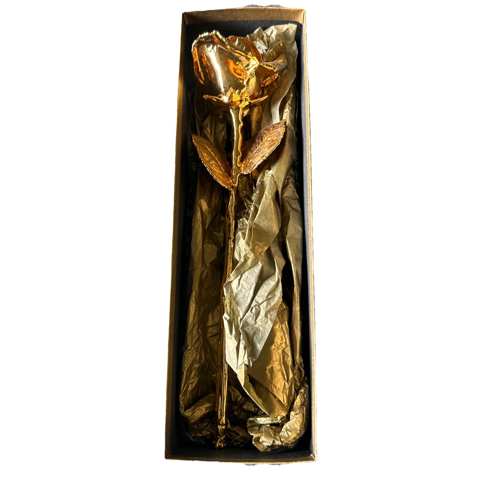 24k Rose Co. Gold Dipped Electroformed Real Rose Made In USA w/Box & Warranty