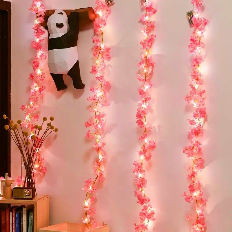 2M Cherry Blossom Light String Garland 20LED Fairy Lights Home Decro Waterproof