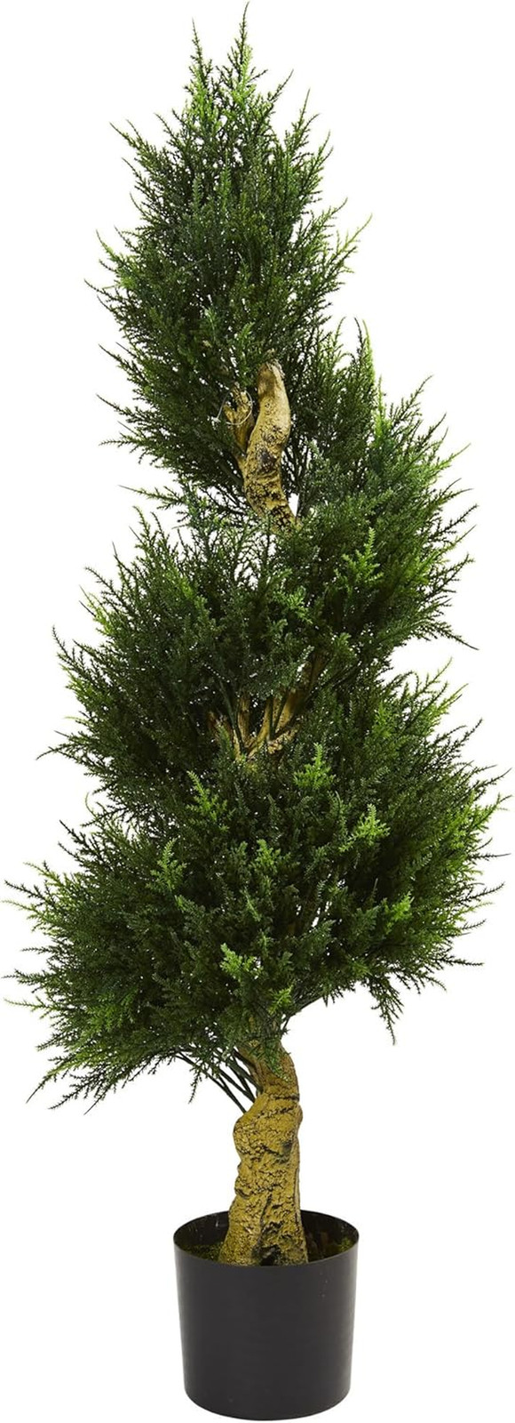 4.5Ft UV Resistant Spiral Cypress Artificial Tree for Indoor/Outdoor Use
