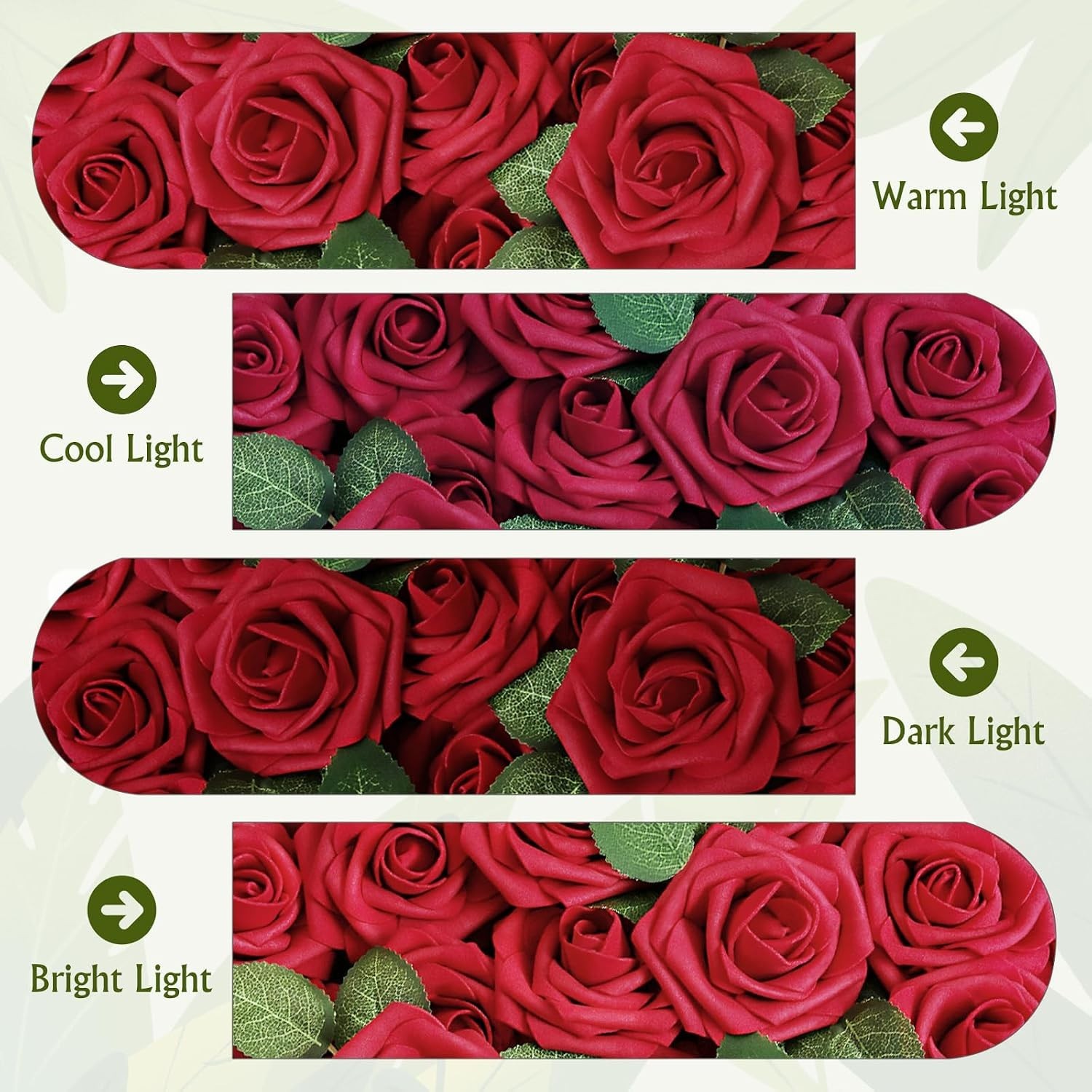 Realistic Dark Red Rose Bouquet | 100pcs Artificial Flowers