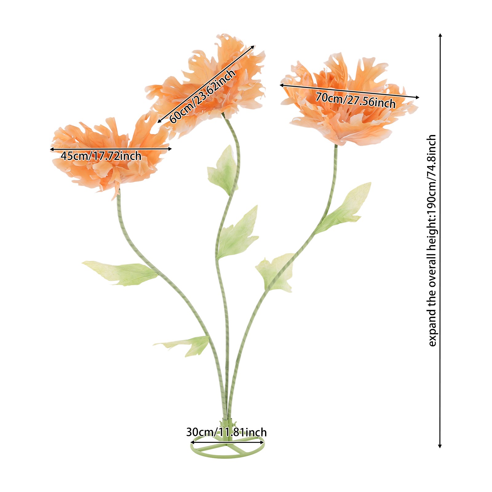 Giant Artificial Flowers Wedding Artificial Flower Decoration Stand Artificial