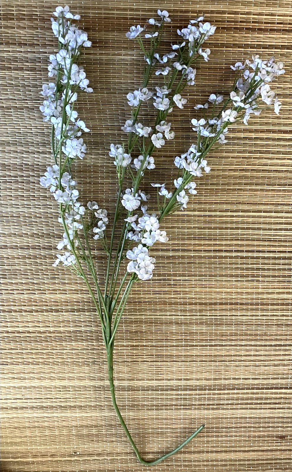 Vintage Bouquet of ARTIFICIAL Flocked White Gypsophila FLOWERS, Baby’s Breath