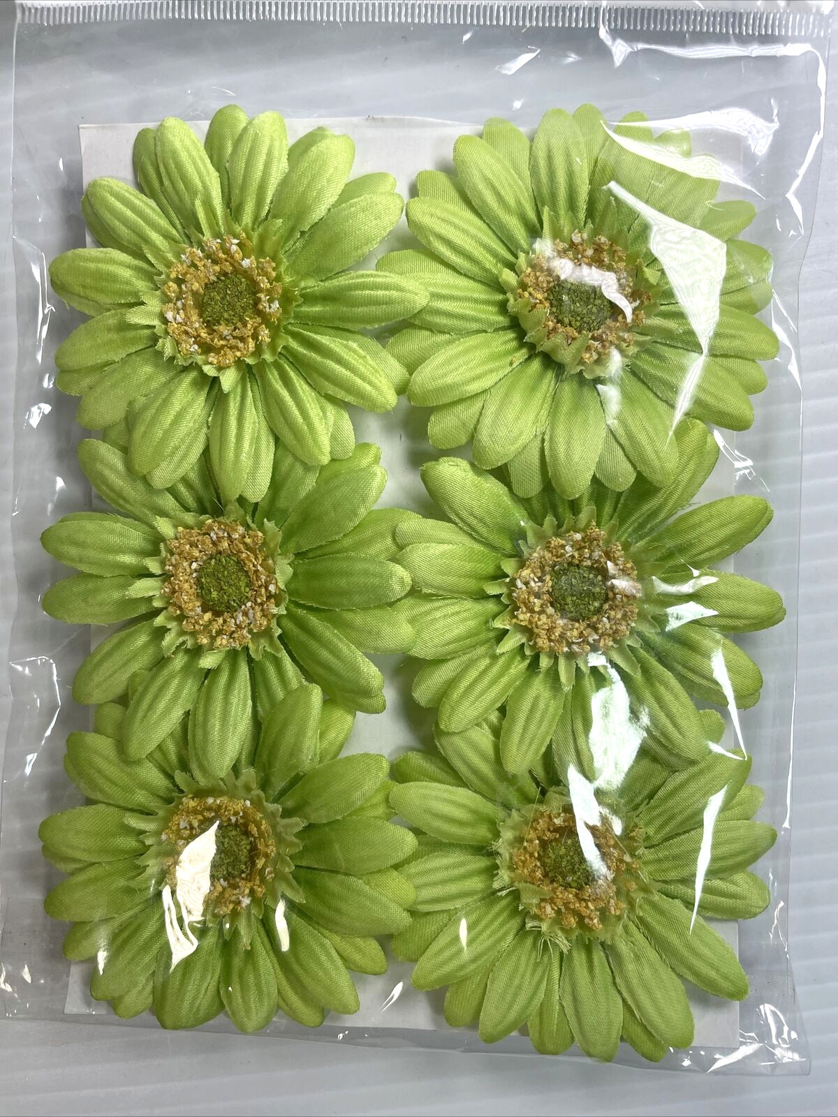 Set of 2 Packs of Green Daisy Floral Accent Decoration Ashland 3″ each