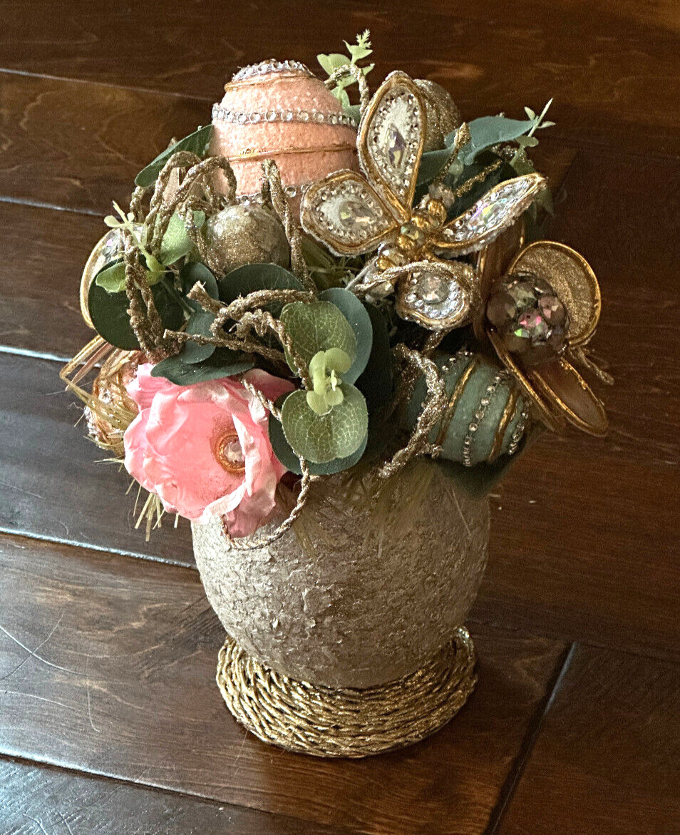 Pier 1 Import Mini Capiz Shimmer Glamour Centerpiece Floral Arrangement