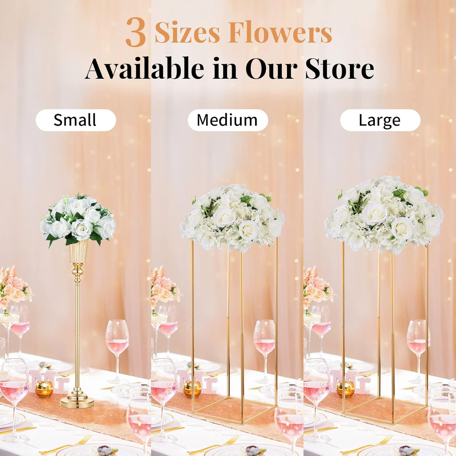 NUPTIO Flower Ball Arrangement Bouquet – 10 Pcs 15.7 Inch Diameter White Fake Fl
