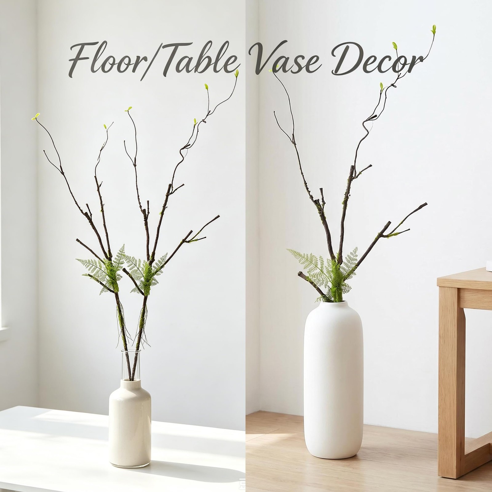 2 PCS 40 Inch Bendable Artificial Cherry Blossom Branches, Vines for Decor