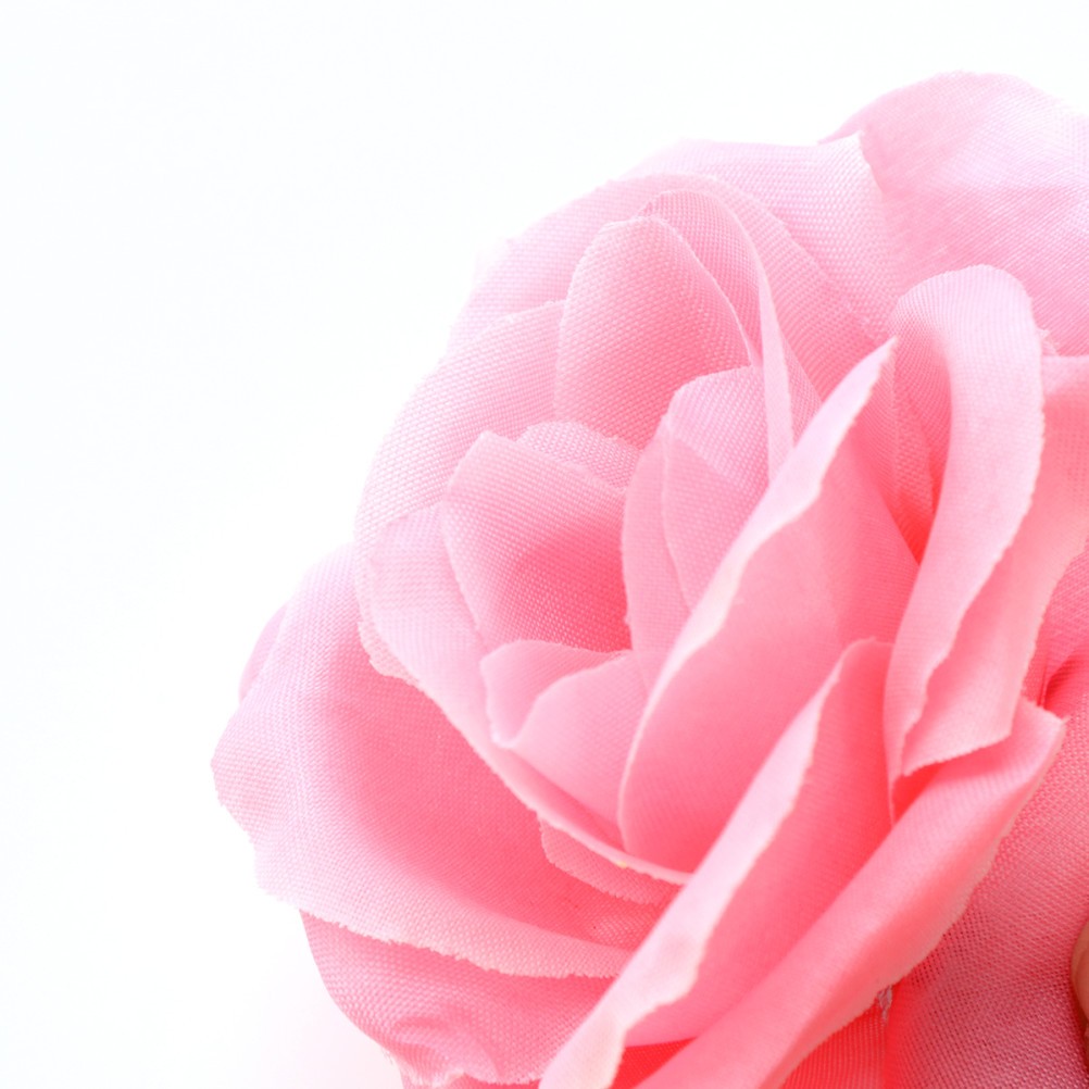 20Pcs Reusable Pink Silk Artificial Rose Heads Wedding Decoration Set