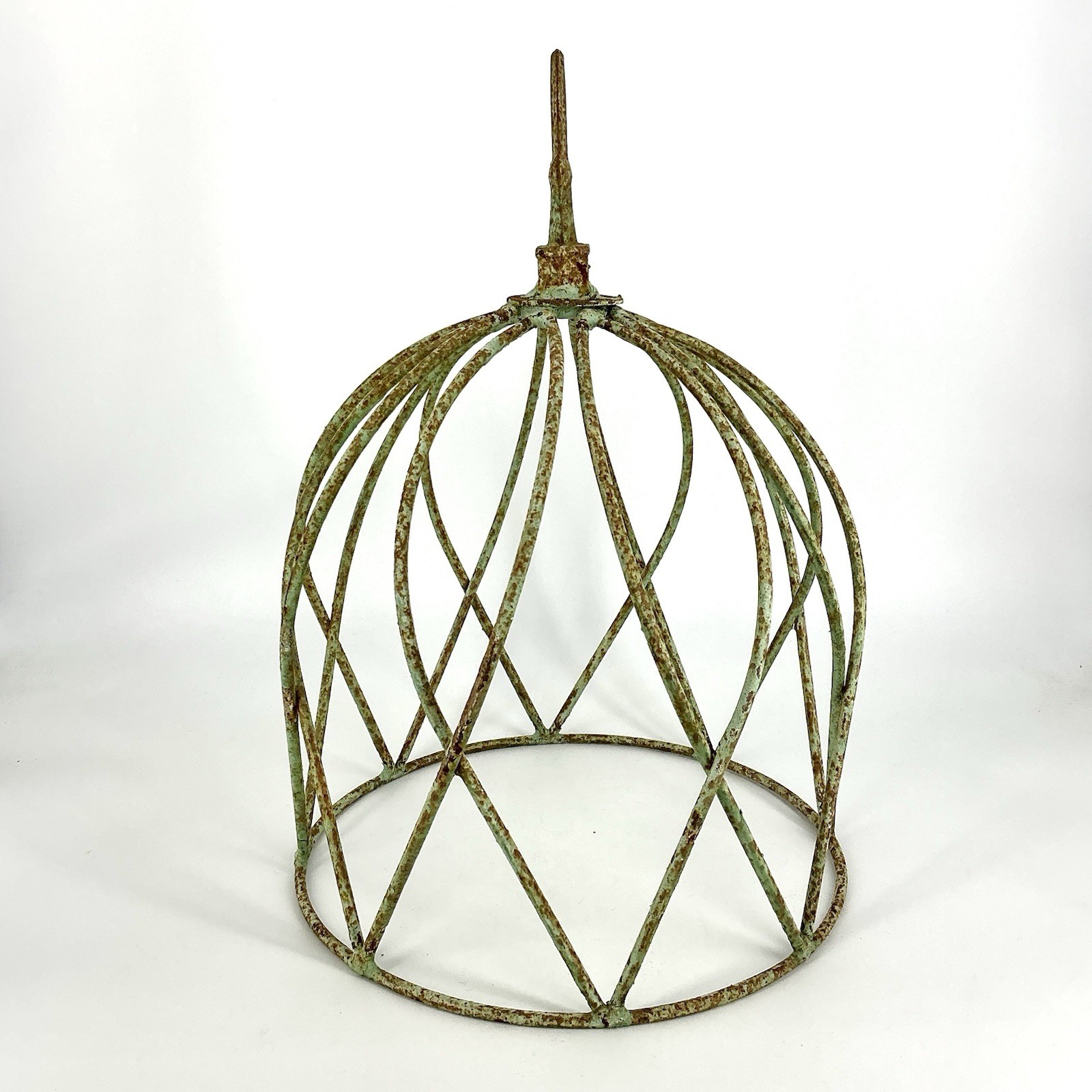 Wrought Iron Cloche Topiary Flower Trellis Metal Plant Climber Rustic Green