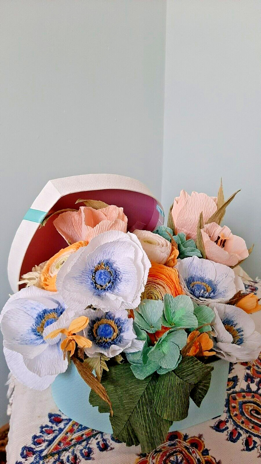 Colorful Paper Flower Bouquet Handmade Artificial Flower Bouquet gift for a spec
