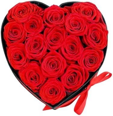 Preserved Roses Heart Shape Box Valentines Day Gifts for Her Mothers Day Forever