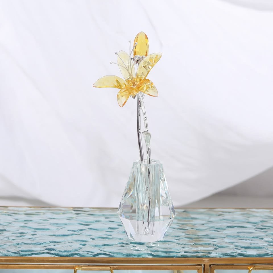 Crystal Flower, Stained Glass Plants, Indoor Decor, Home Décor, Birthday Gifts,