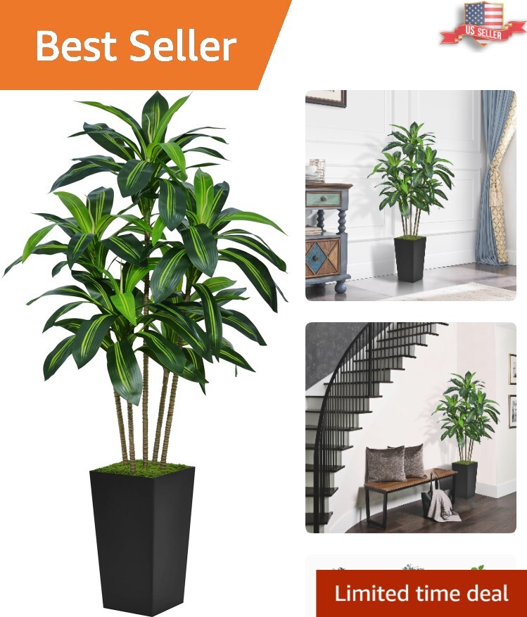 Lifelike 5FT Artificial Dracaena Tree – Perfect for Housewarming & Anniversaries
