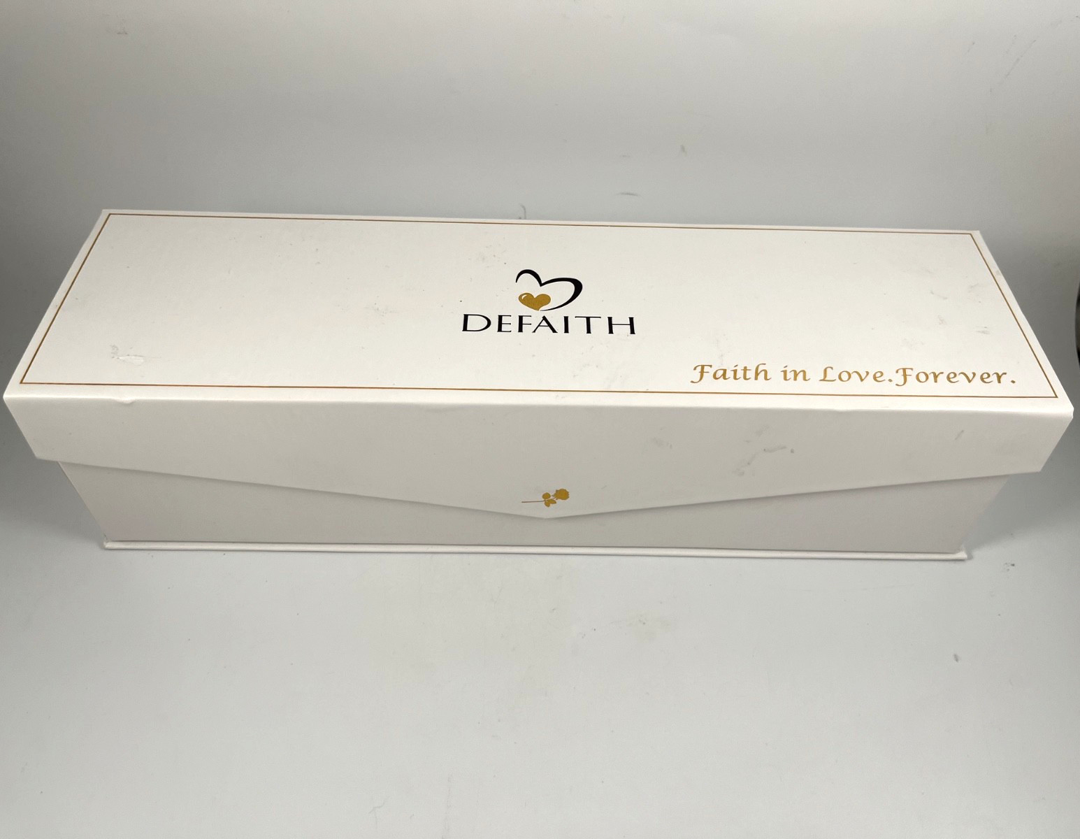 NIB DEFAITH 24K GOLD DIPPED RED WINE ROSE ANNIVERSARY GIFT w/BOX