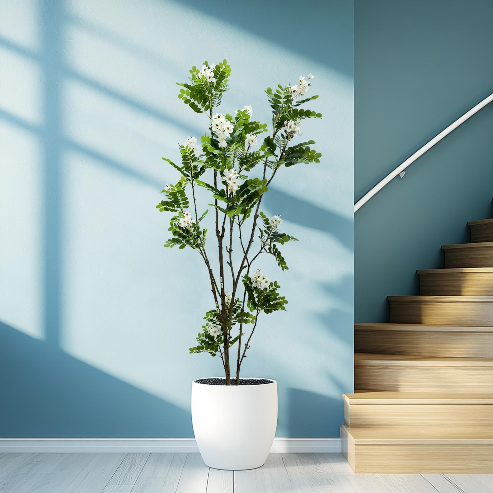 6FT Black Locust Tree, White Flower Plant Indoor Outdoor Decor
