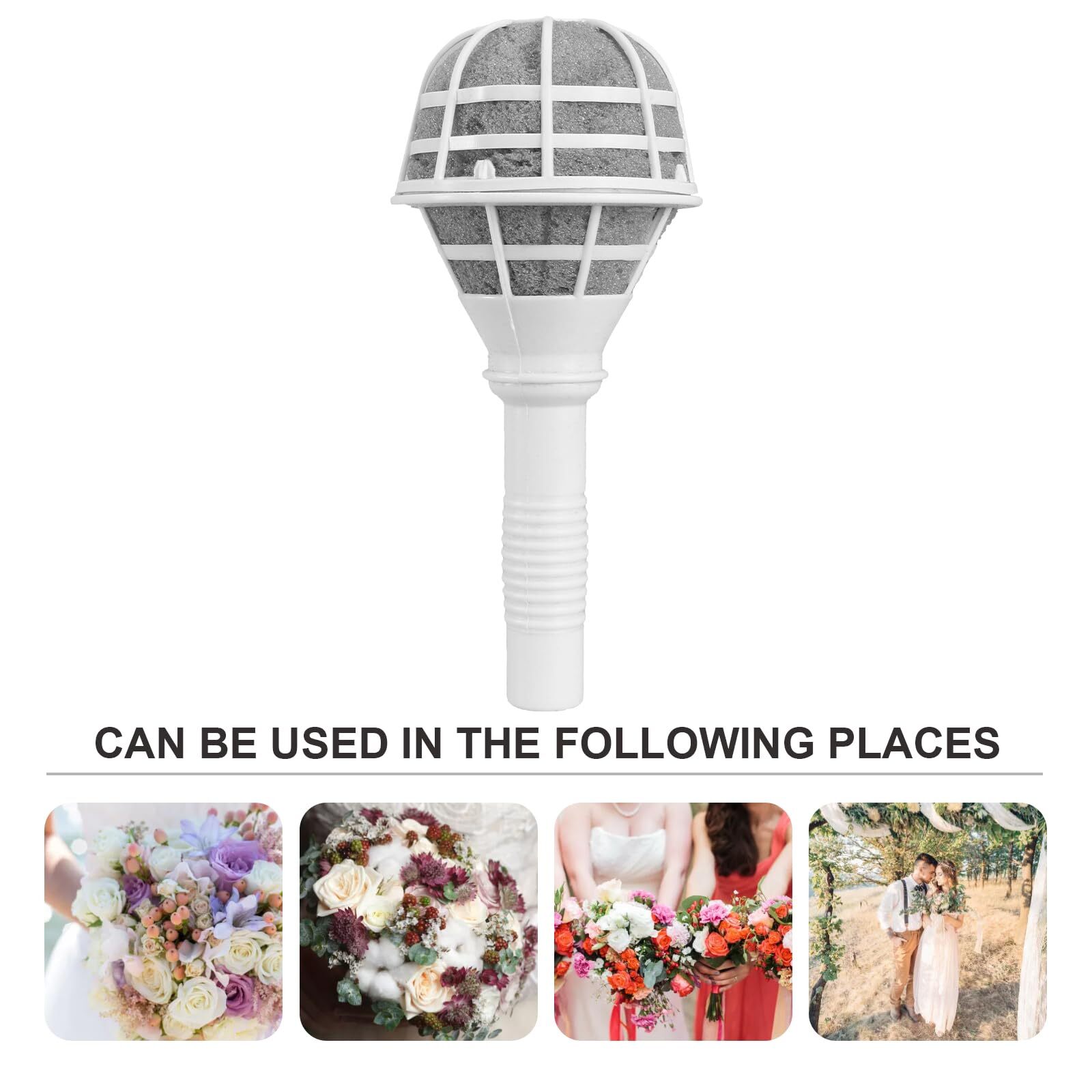 6Pcs Bridal Bouquet Holders with Mud for Wedding Flowers Floral Arrangement S…