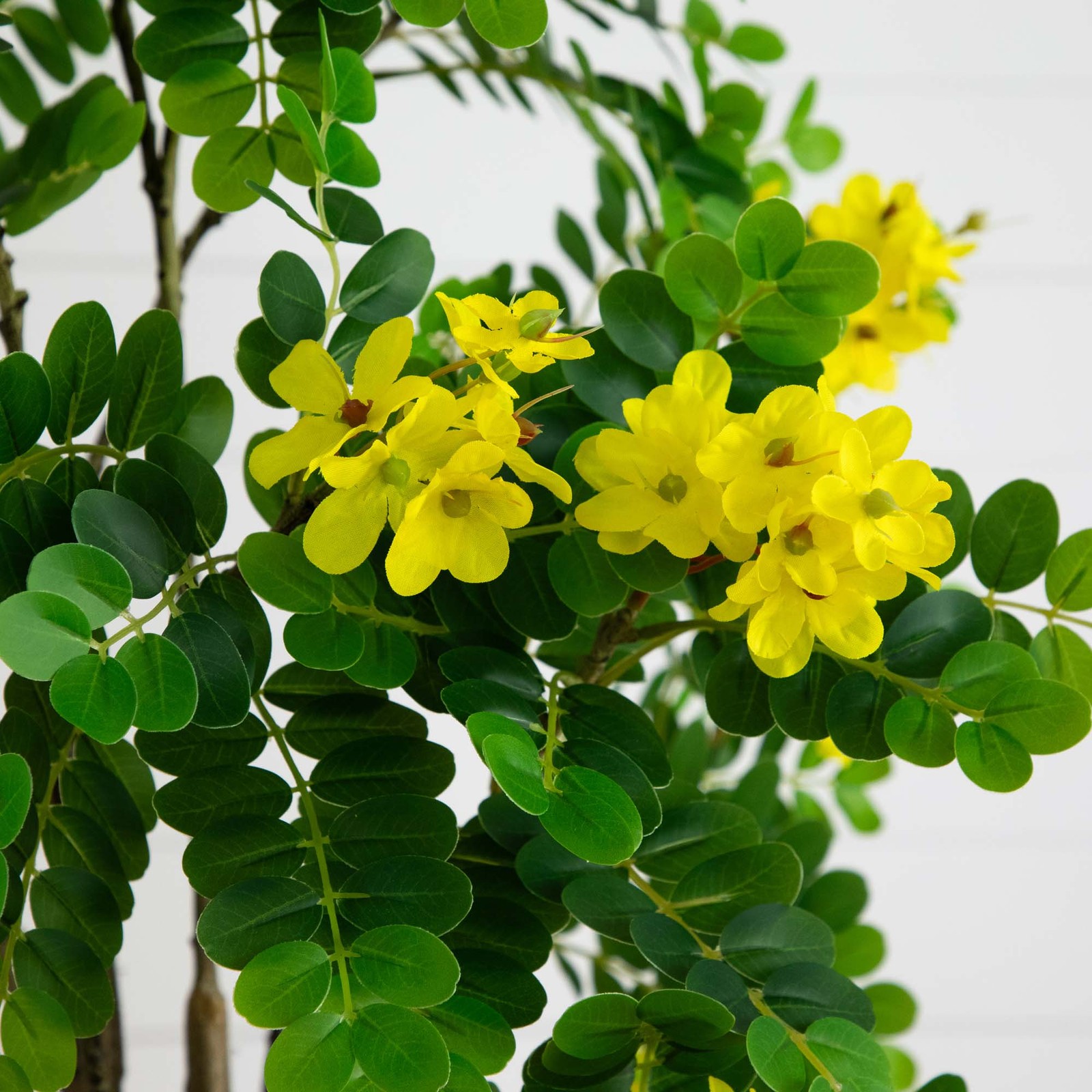 Nearly Natural 6ft Artificial Flowering Citrus Tree with Real Touch Leaves